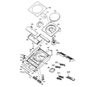 Sharp XL-3600 cabinet parts diagram
