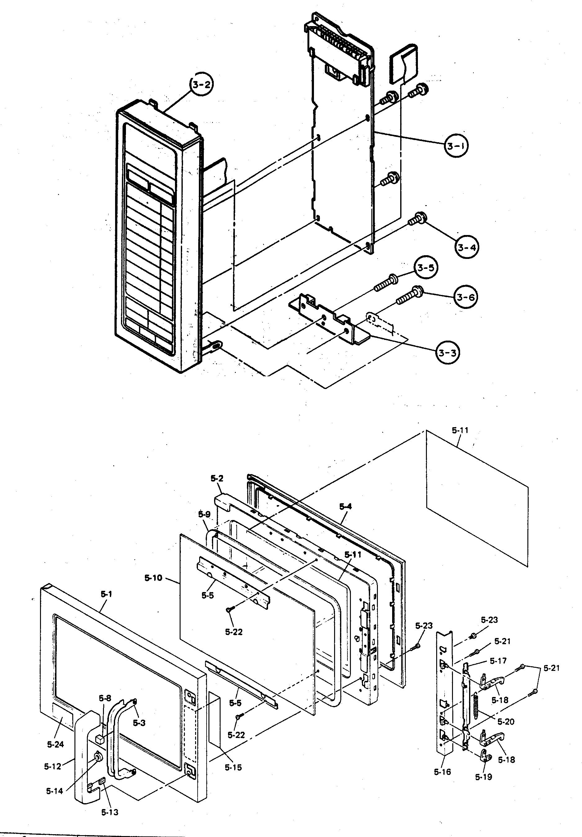 Control panel/door parts