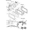 Sharp R-1875 control panel/door/miscellaneous diagram