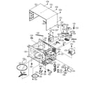 Sharp R-216FS oven/cabinet parts diagram
