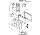 Sharp R-216FS control panel/door/miscellaneous diagram