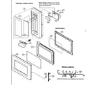 Sharp R-205FW control panel/door/miscellaneous diagram