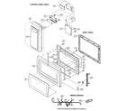 Sharp R-319FW control panel/door/miscellaneous diagram