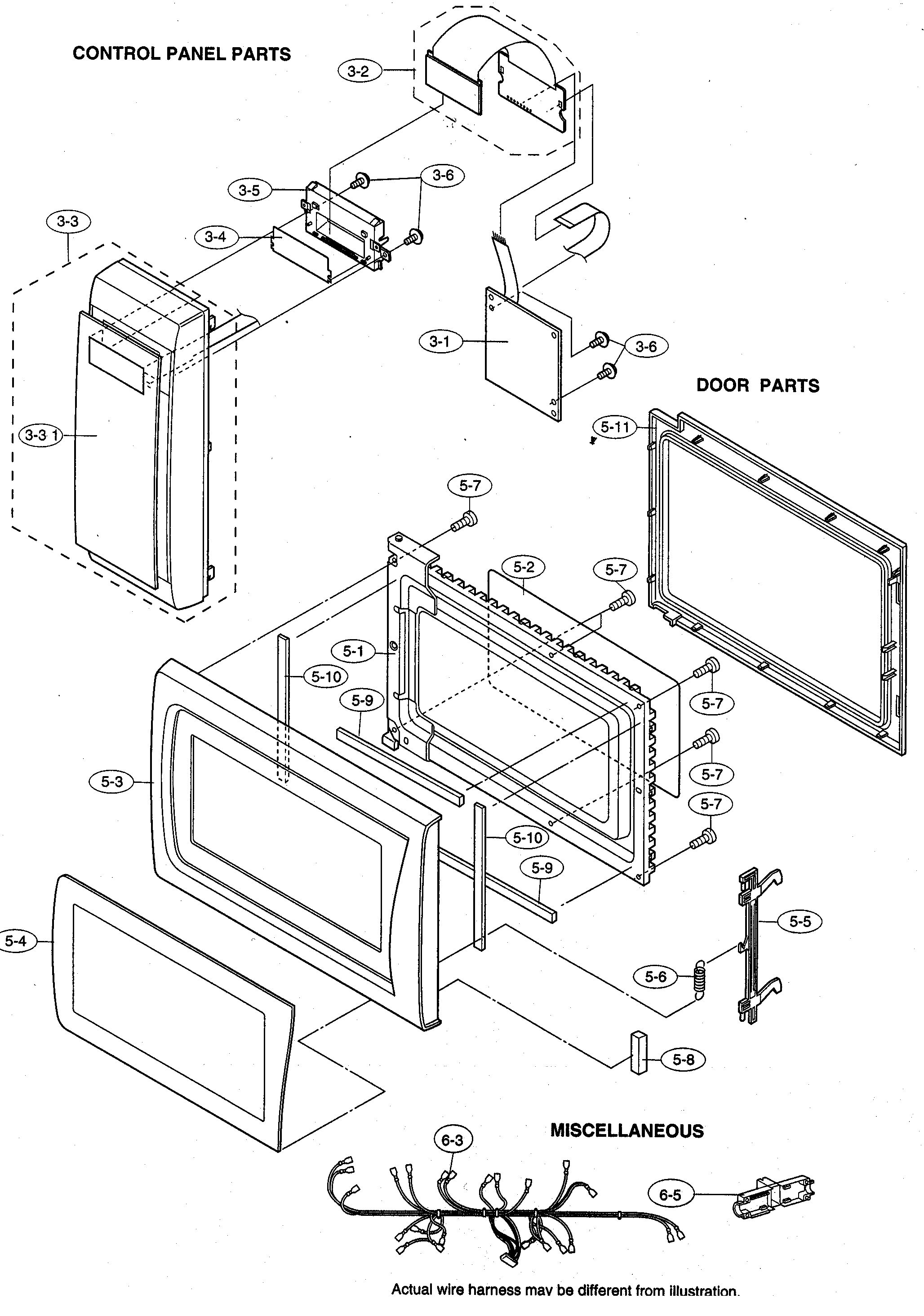 Control panel/door/miscellaneous