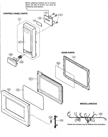 Control panel/door/miscellaneous