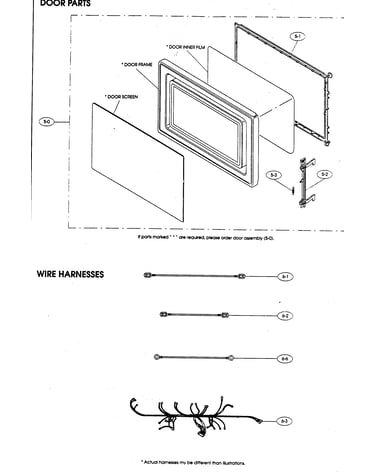 Door/wiring harnesses