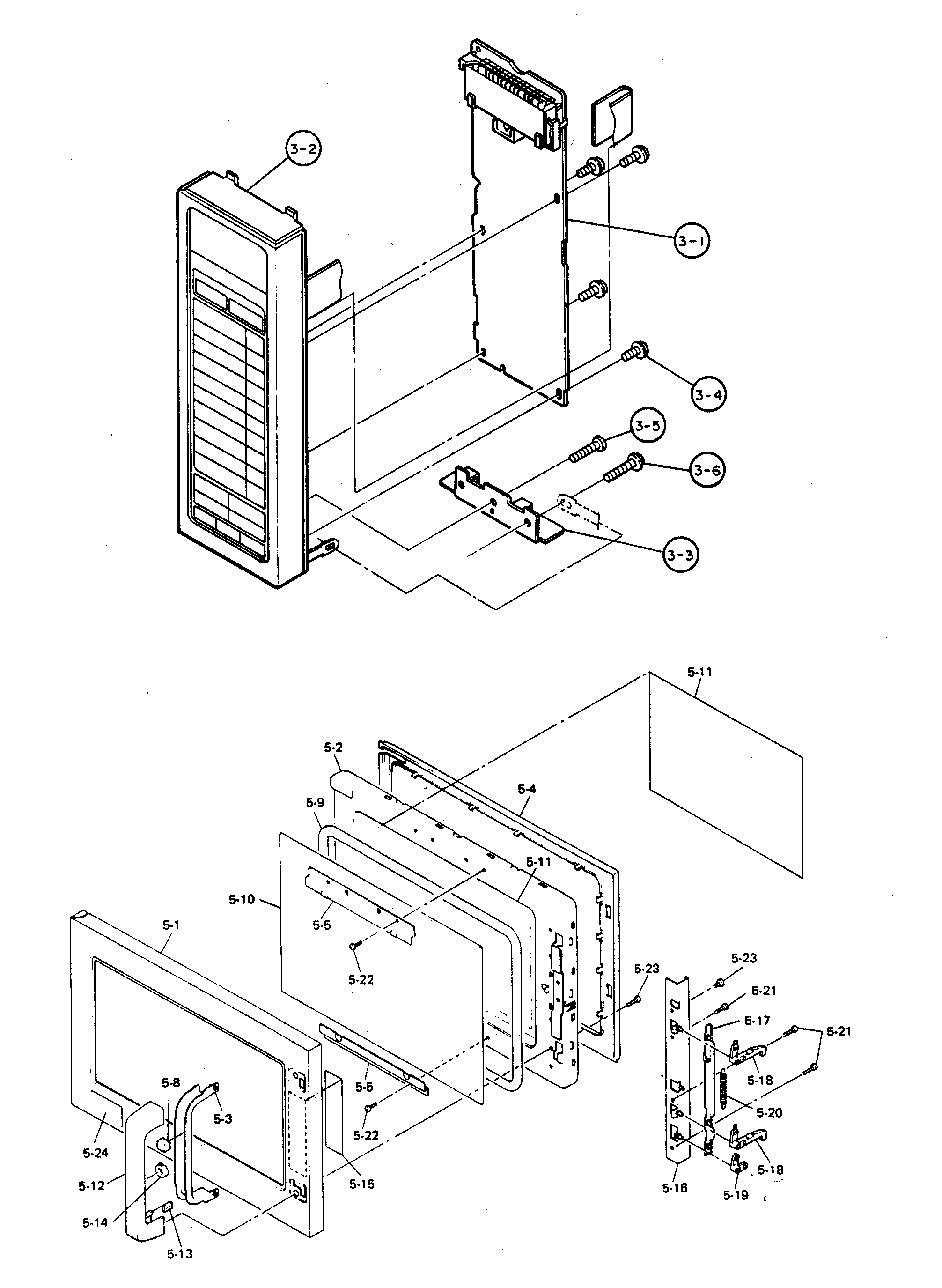 CONTROL PANEL/DOOR PARTS