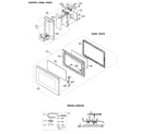 Sharp R-1405 control panel/door pats/miscellaneous diagram
