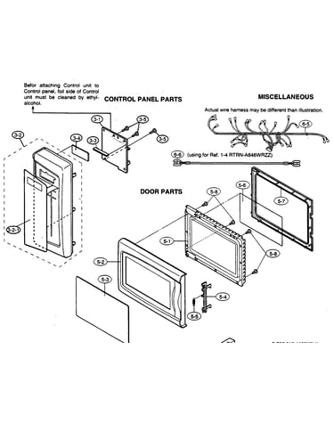 Control panel/door parts/miscellaneous