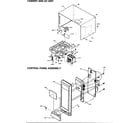Sharp R-20ET cabinet/ac unit/control panel assy diagram
