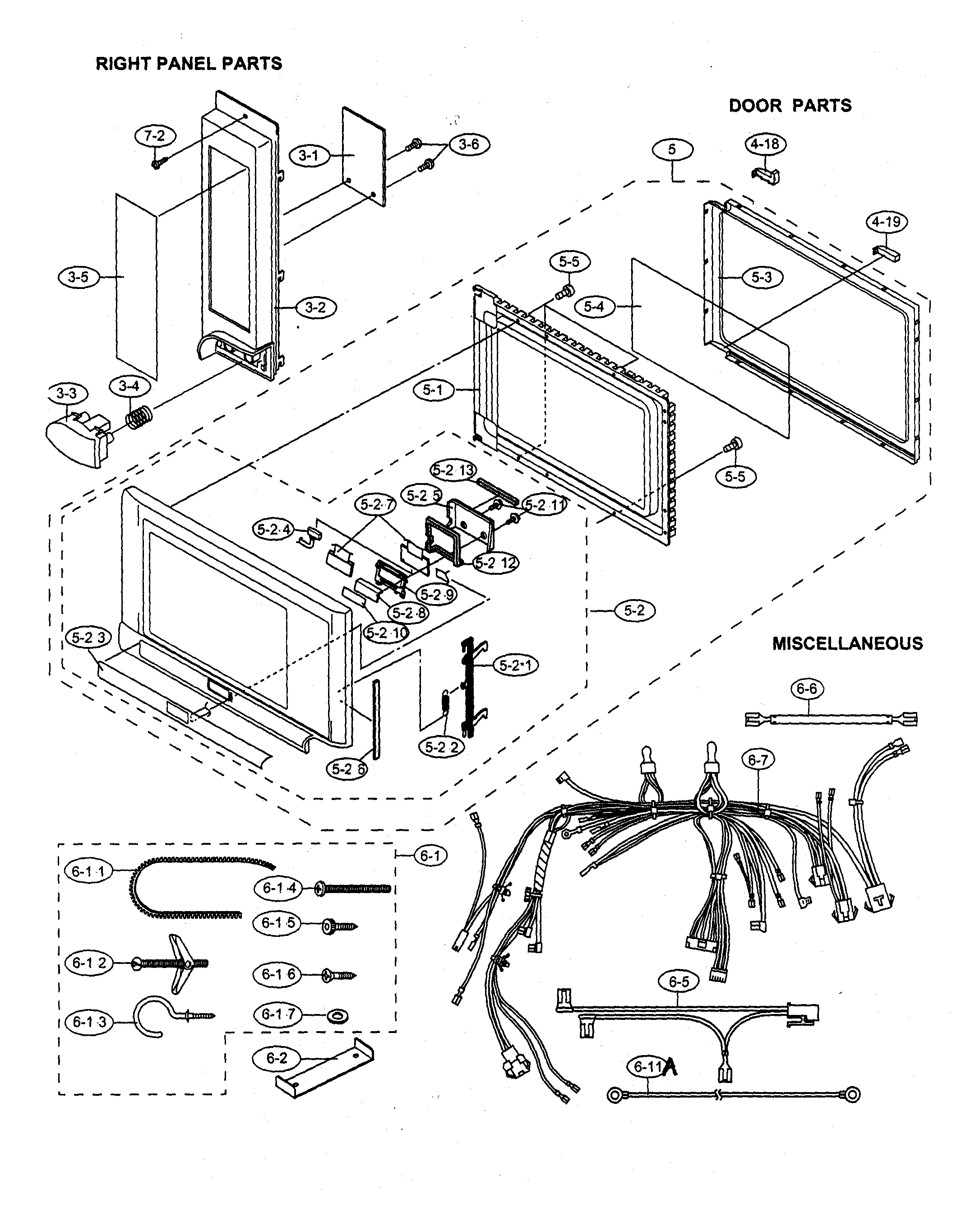 RT PANEL/DOOR PARTS/MISCELLANEOUS