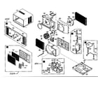 LG HBLG100 cabinet parts diagram