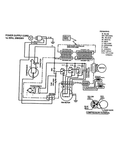 Wiring diagram cw-xc203eu/cw-xc183eu