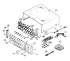 Yamaha RX-V1300 cabinet parts diagram