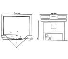 Panasonic CT-27G7DUF-1 cabinet parts diagram