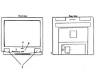 Panasonic CT-32G7DUF-1 cabinet parts diagram