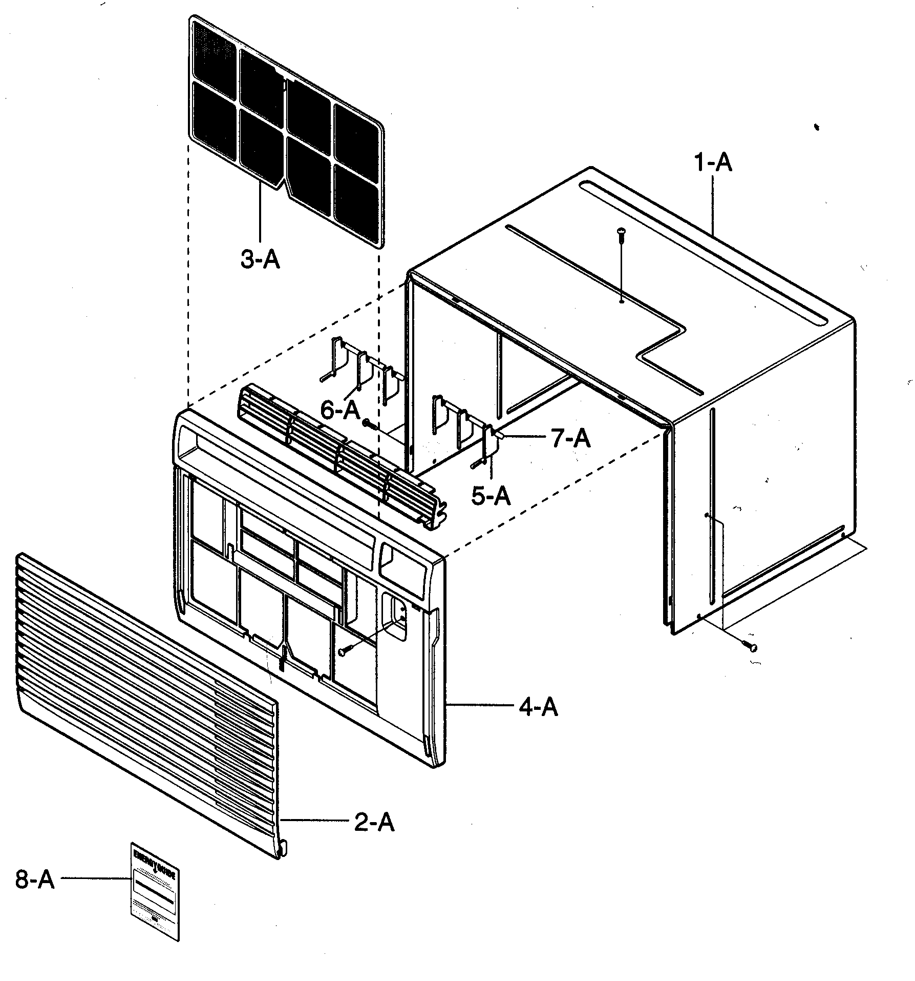 Cabinet front grille assy