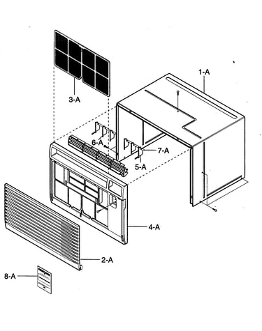 Cabinet front grille assy