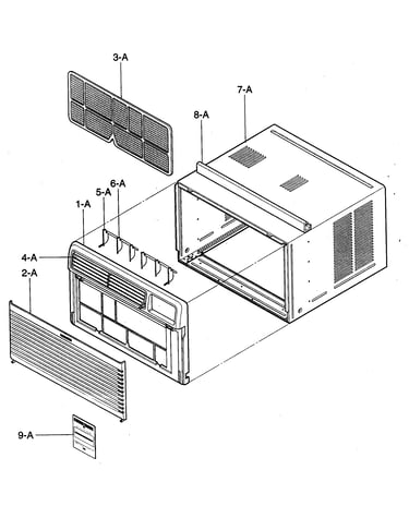 Cabinet/front grille assy