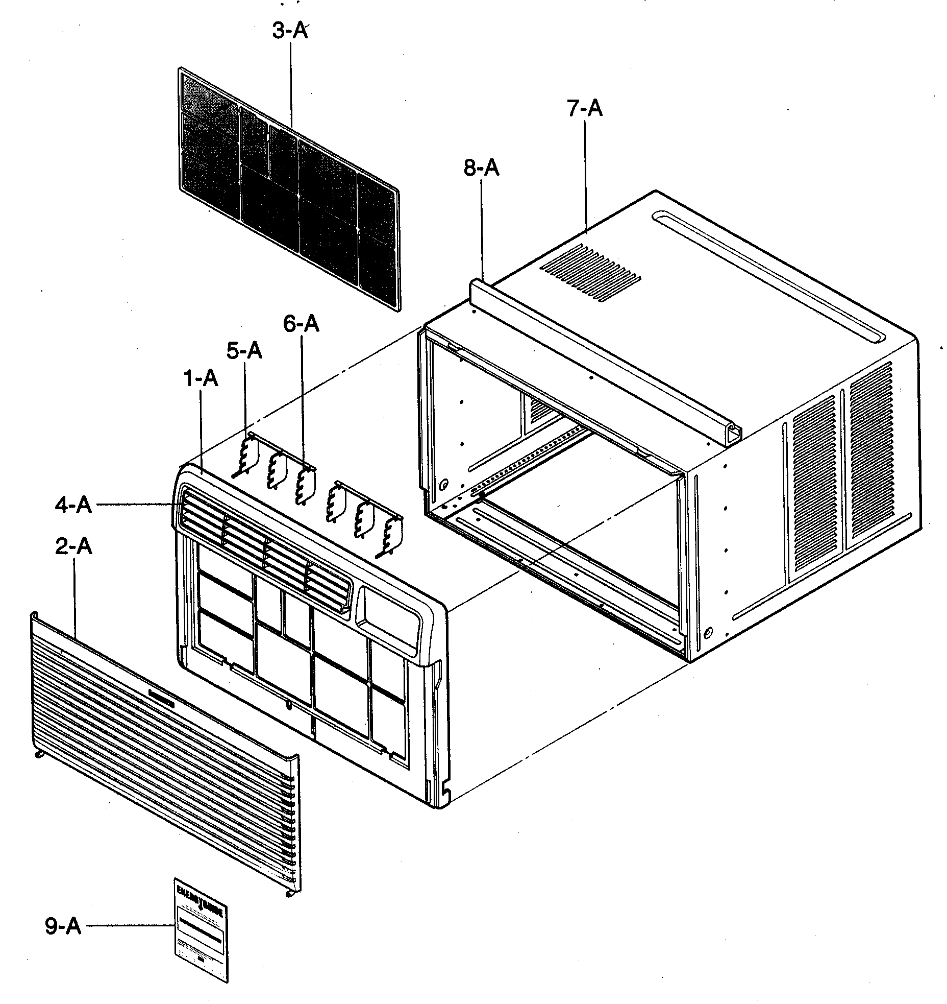 Cabinet/front grille assy