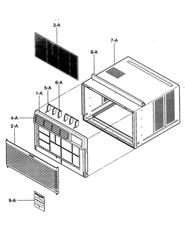 Cabinet/front grille assy