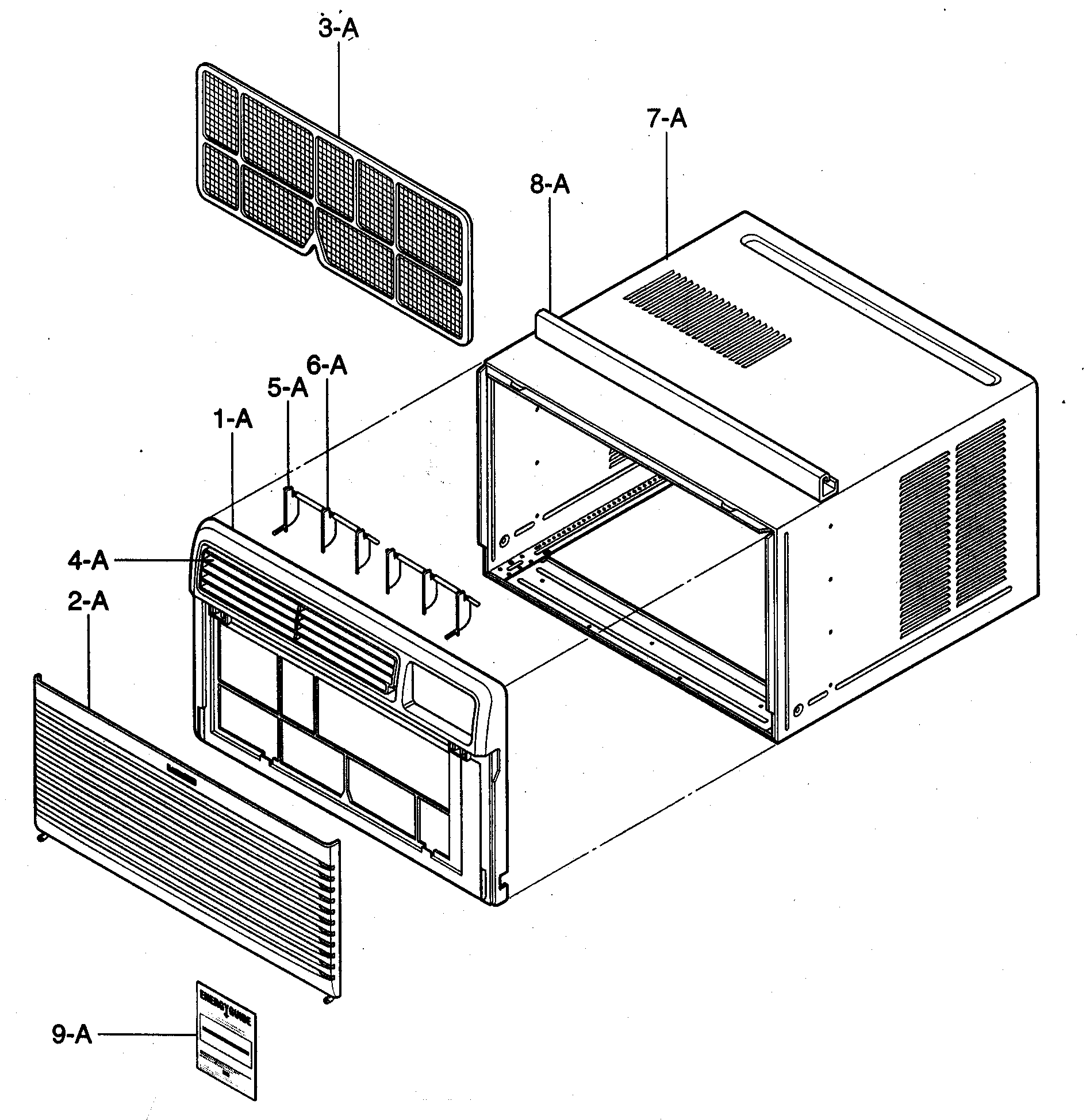 Cabinet/front grille assy