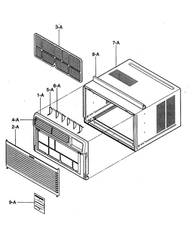 Cabinet/front grille assy