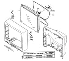 Sylvania SRT2223X cabinet parts diagram