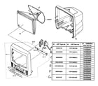 Sylvania SRC2213B cabinet parts diagram