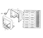 Sylvania SRT2213B cabinet parts diagram