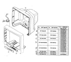Sylvania SRT2219B cabinet parts diagram