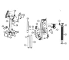 Panasonic MC-V7428 handle assy/rear dust/cord reel assy diagram