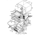 Sharp R-508DK oven cabinet parts diagram