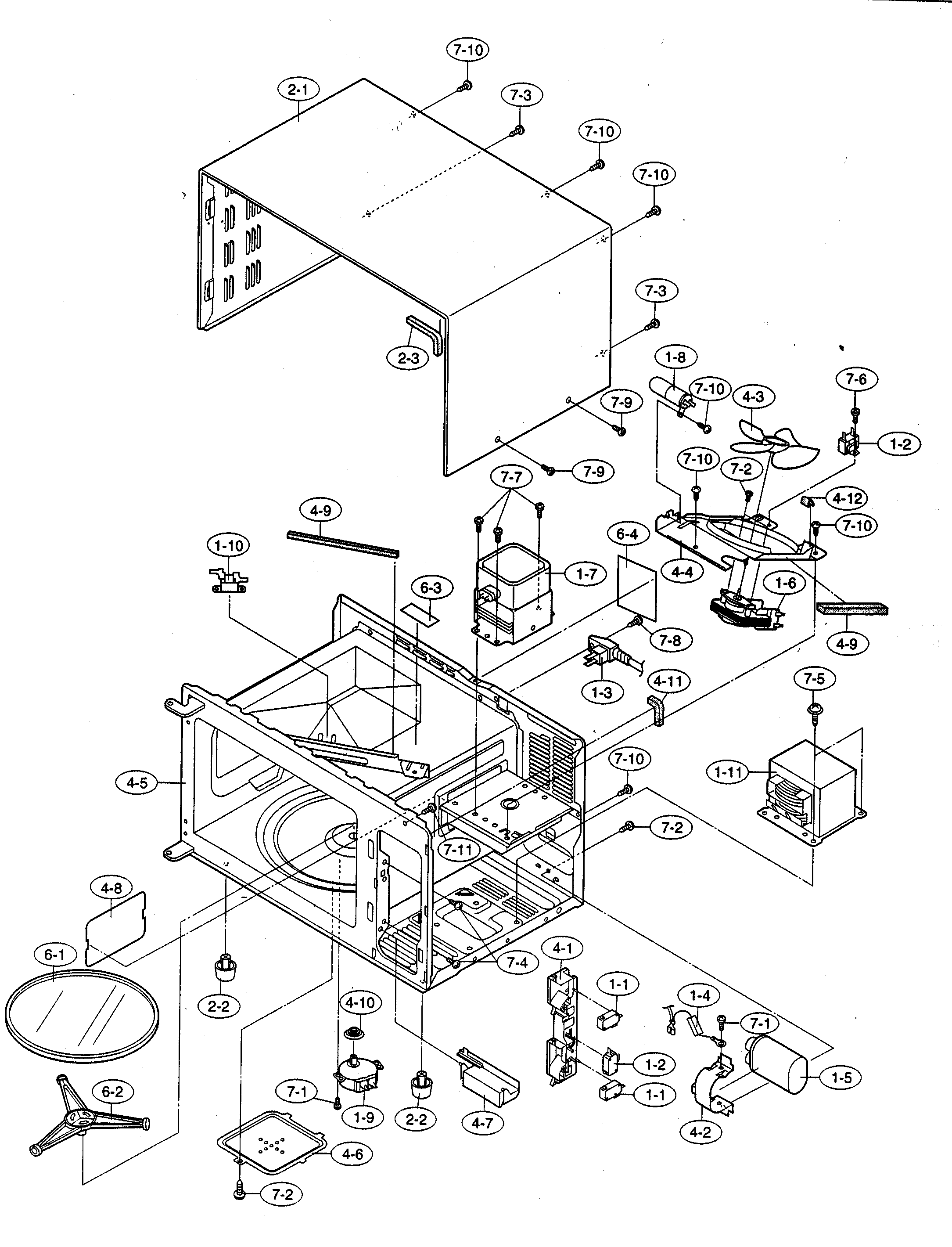 Oven cabinet parts
