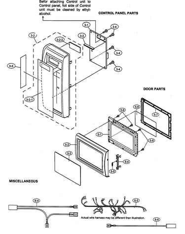 Control panel/door parts/miscellaneous