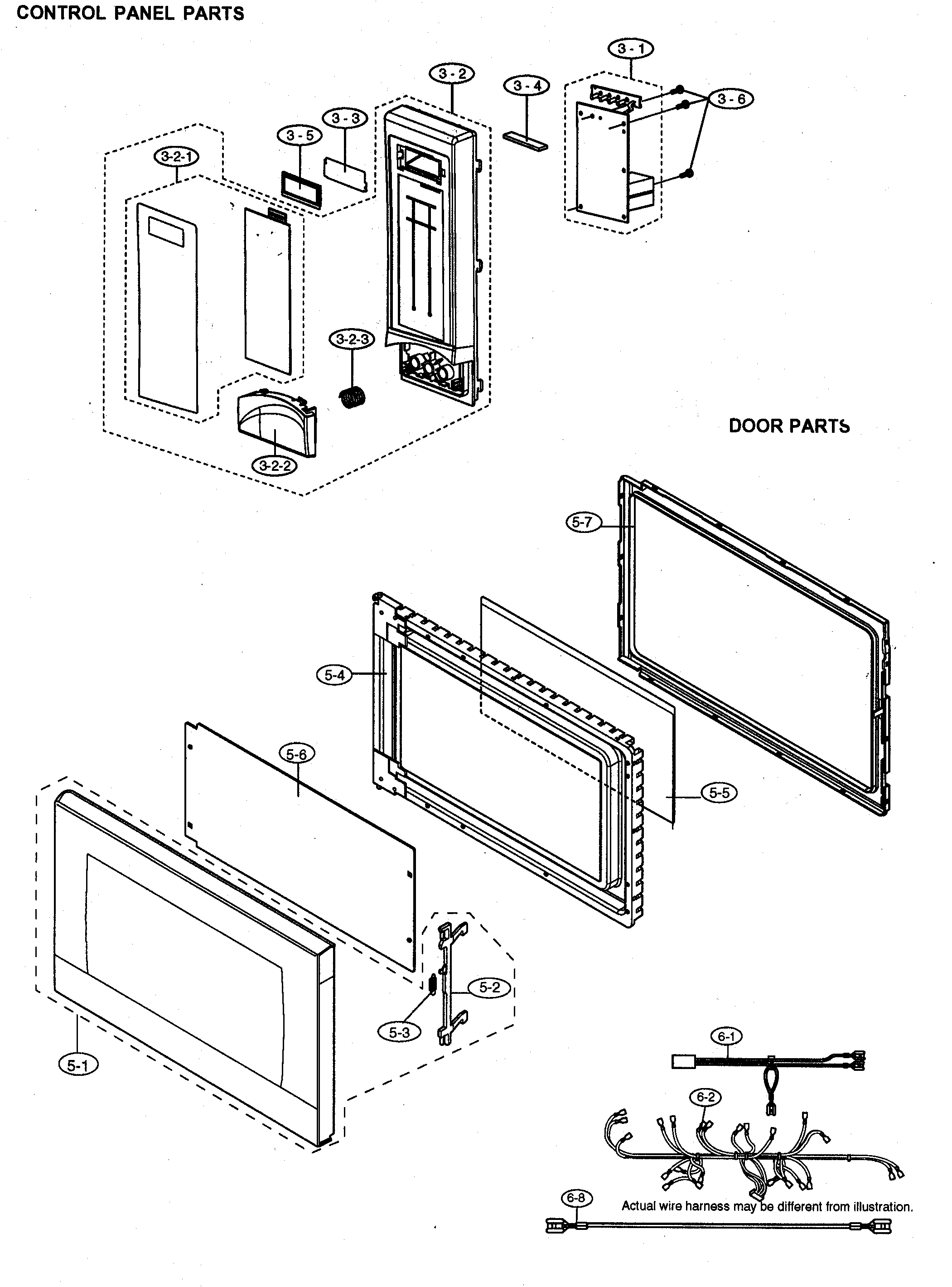 Control panel/door parts/miscellaneous