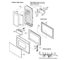 Sharp R-230HW control panel/door parts/miscellaneous diagram