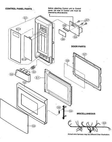 Control panel/door parts/miscellaneous