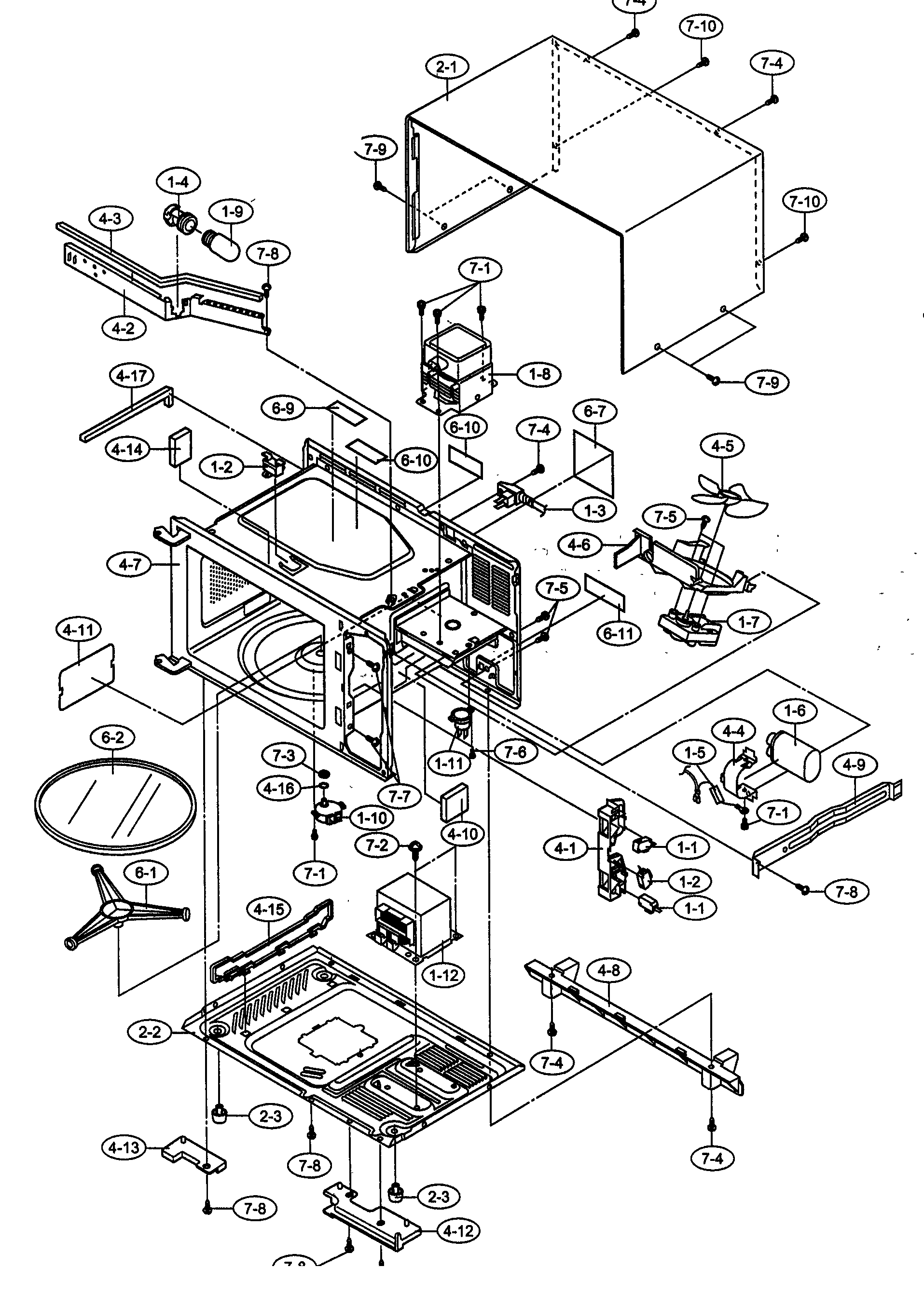 Oven cabinet parts