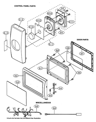 Control panel/door parts/miscellaneous