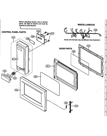 Control panel/door parts/miscellaneous
