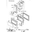 Sharp R-320BD control panel/door parts diagram