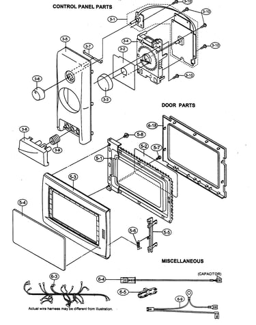 Control panel/door parts