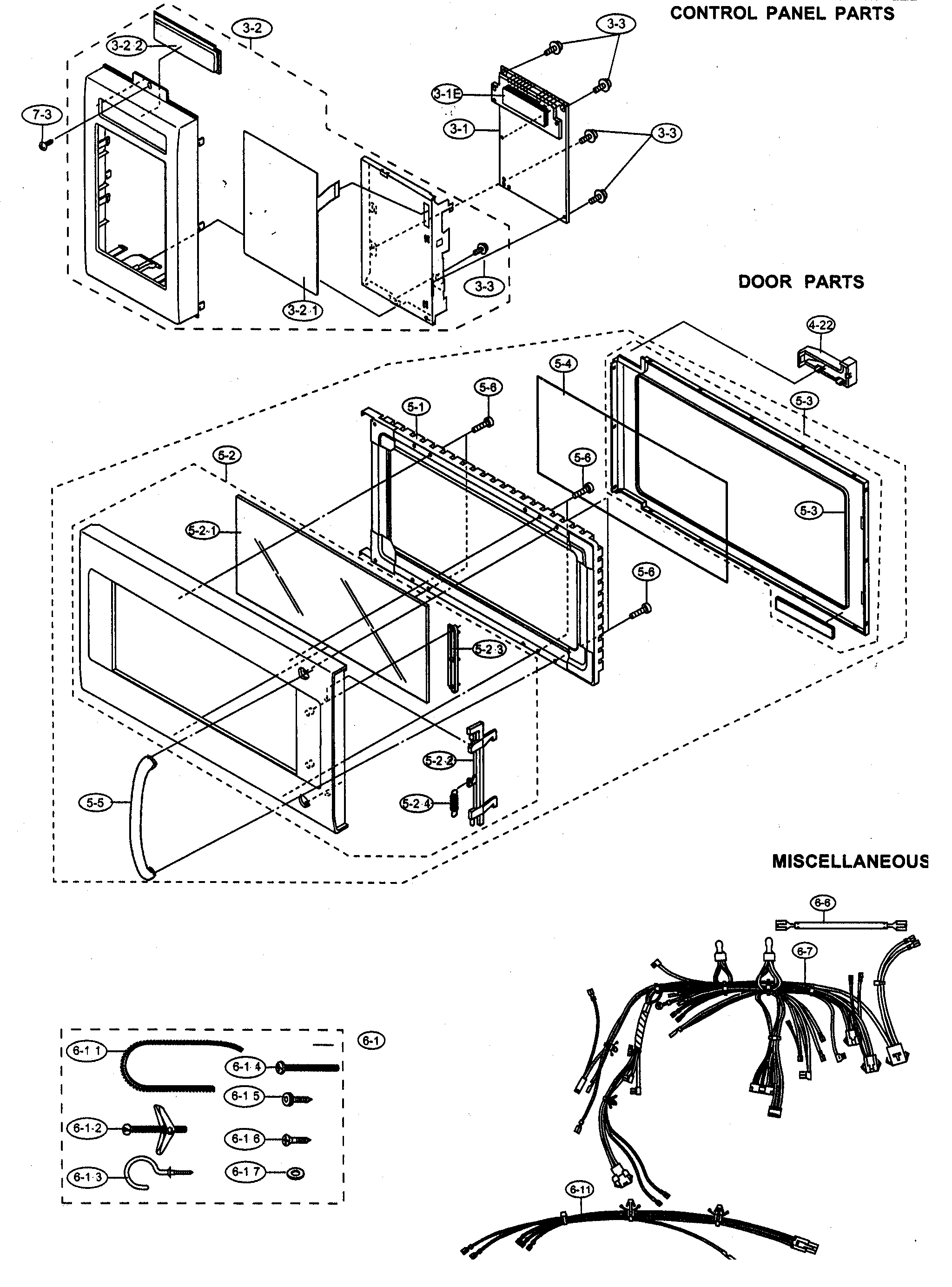 CONTROL PANEL/DOOR PARTS