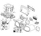 Panasonic RX-D23P cabinet parts diagram