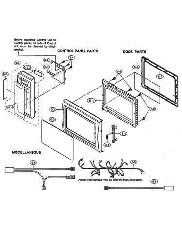Control panel/door parts/miscellaneous