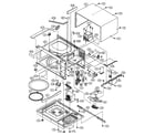 Sharp R-303CW oven/cabinet parts diagram