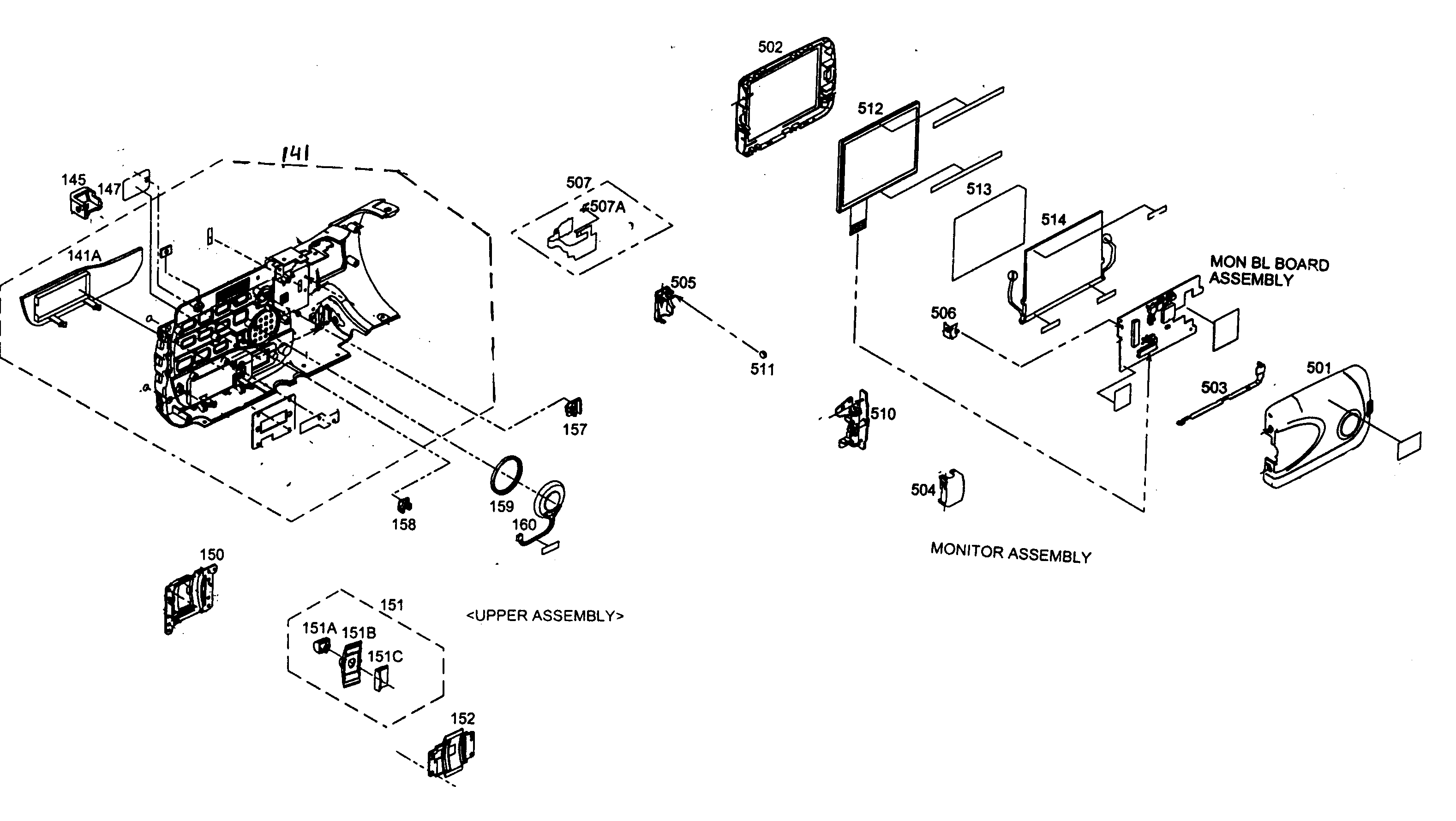 Monitor assy/upper assy