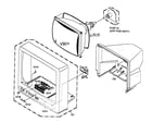 Panasonic CT-13R28W cabinet parts diagram