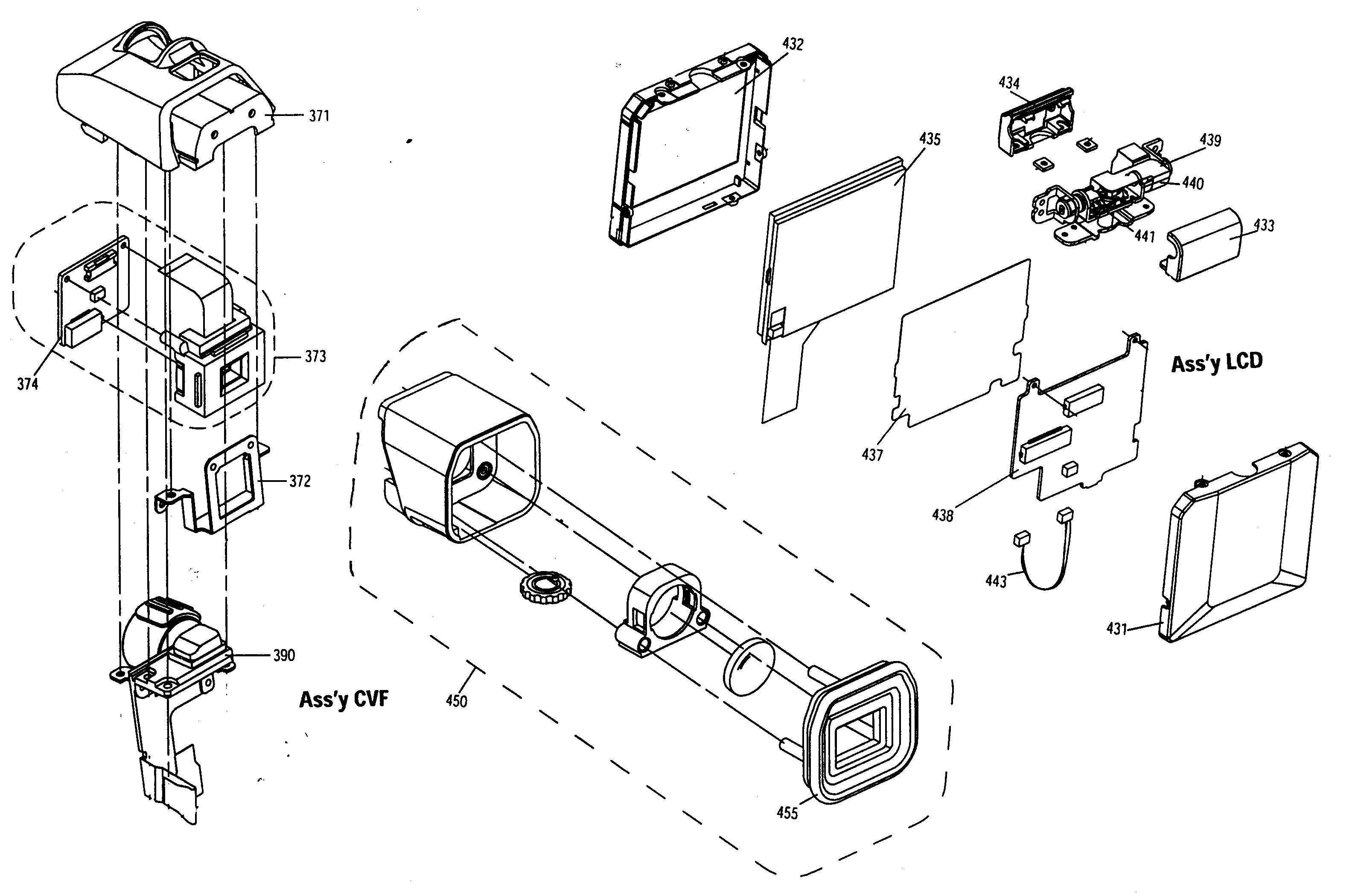 CVF ASSY/LCD ASSY